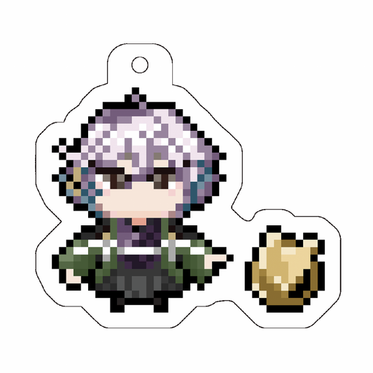 【四季夜緻】アクリルキーホルダー(ドット絵:和装)