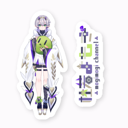 【杜若よもぎ】ステッカー(イラスト&ロゴ)