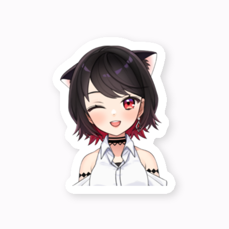 【赤蕾ライラ】ステッカー(イラスト②)
