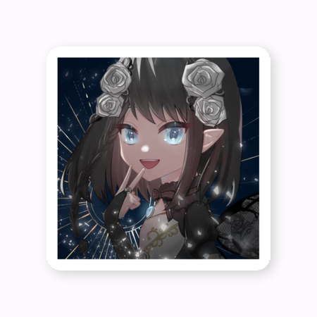 【祐月ろってぃ】ステッカー(イラスト)