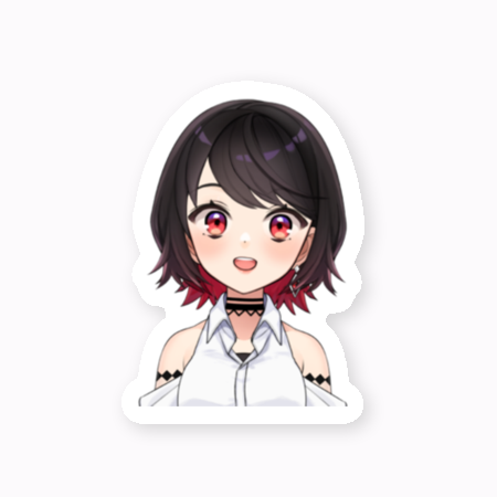 【赤蕾ライラ】ステッカー(イラスト④)